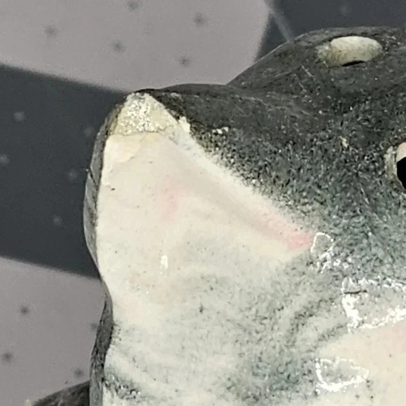 vintage cat kitten salt and pepper shaker grey kitten pink collar shakers - Picture 3 of 9